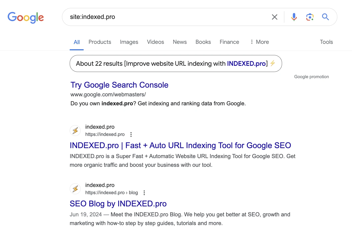 Use the “site” operator in Google Search